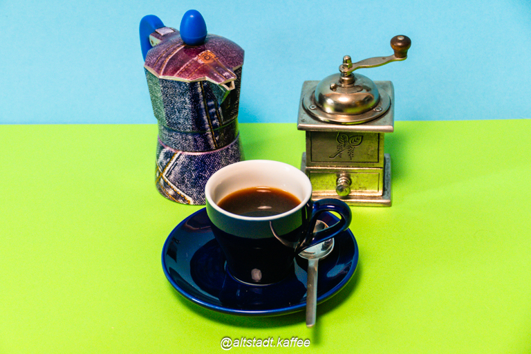 Blue Grinder Made Espresso
