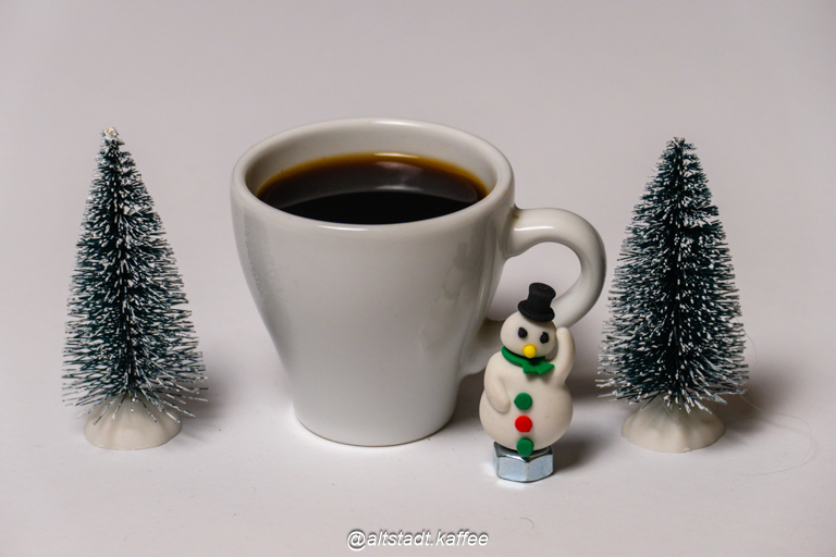 New Year Espresso with Snowman